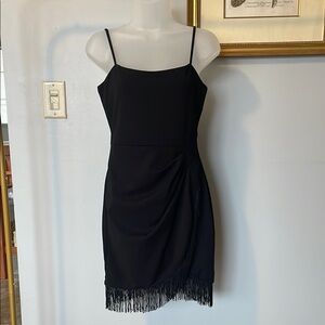 Black Fringe Dress